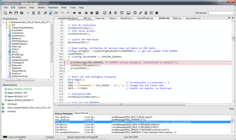 Programino the alternative IDE for Arduino Programino IDE advanced search function